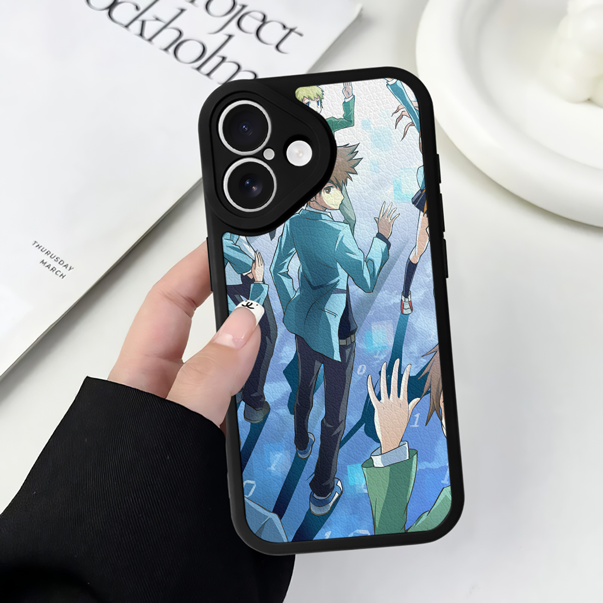 （画像用） Digimon デジタルモンスター/デジモン 【iPhone 16シリーズ対応】シリコンスマホケース（レザー調） 材質：シリコン